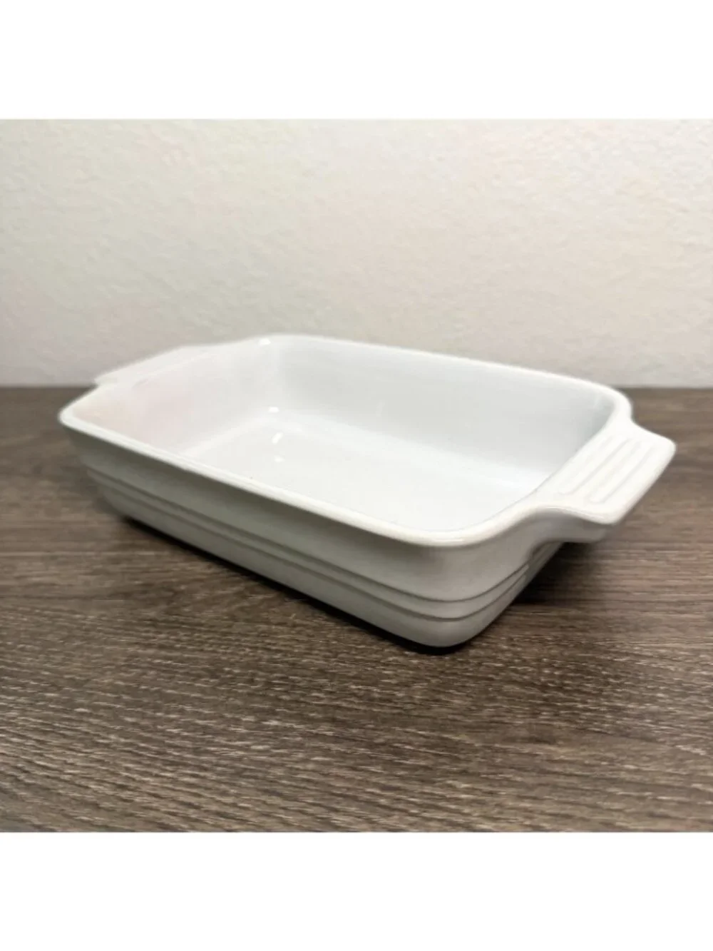 Le Creuset Stoneware Rectangle Baking Casserole Dish Pan White Small 7x5